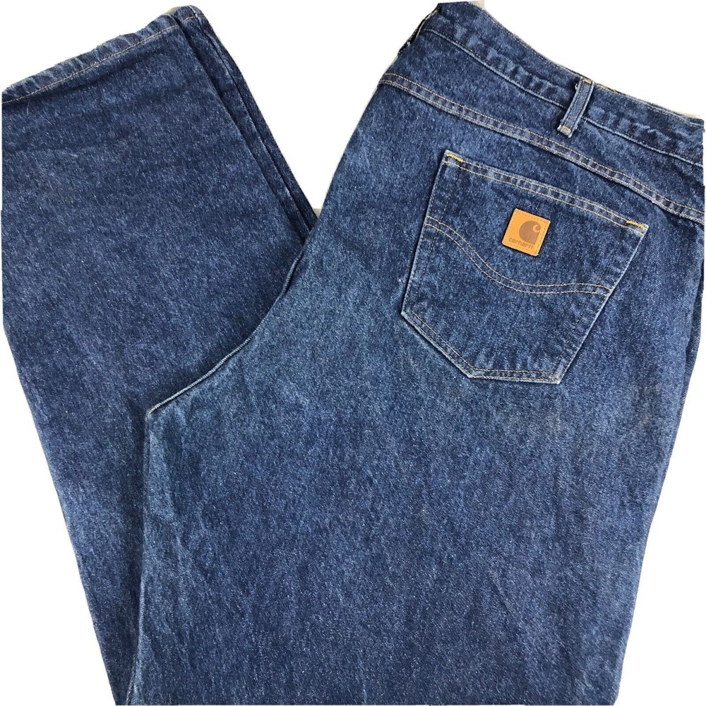 Carhartt Jeans Men's Size 50x32 Work Denim Pants Jeans‎ Big & Tall Medium Wash